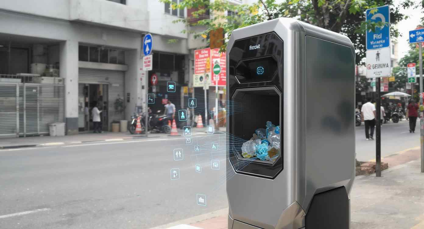 سطل هوشمند تفکیک زباله با هوش مصنوعی AISmart Bin در بنگلور هند